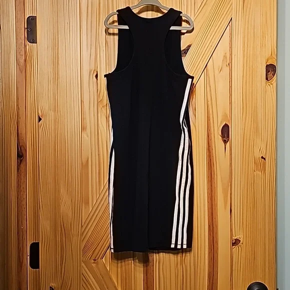 Black Adidas Tank Style Sleeveless Dress Girls Size 10/12 - Picture 4 of 4
